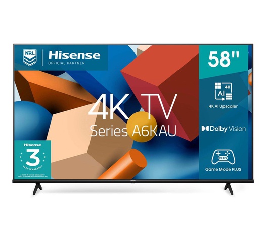 Hisense 58" 58A6K Smart TV VIDAA